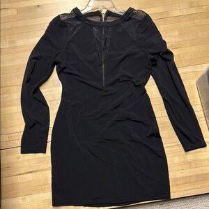 Express Black Long Sleeve Bodycon Dress